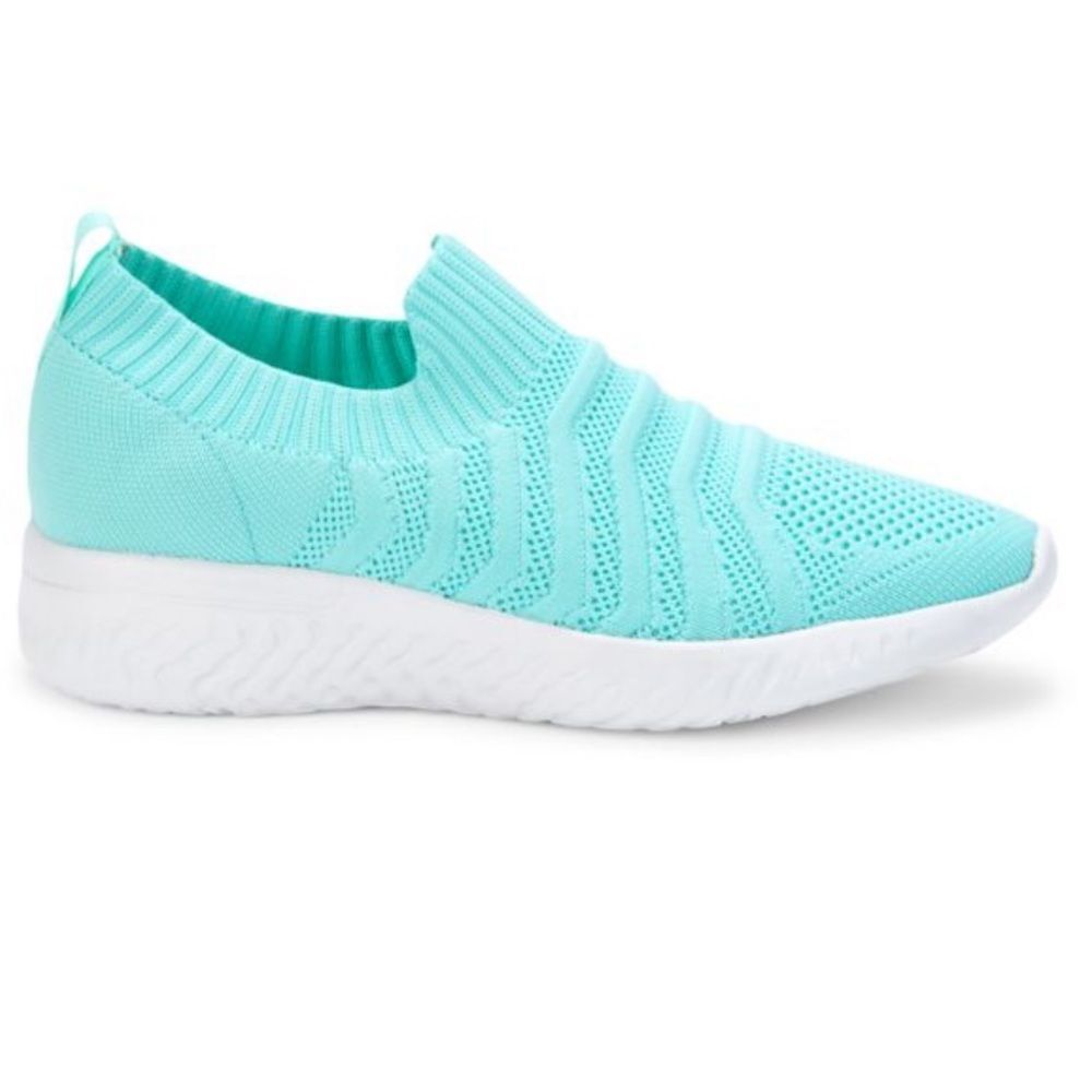 Urban Sport size 6 turquoise blue slip on sock sneakers